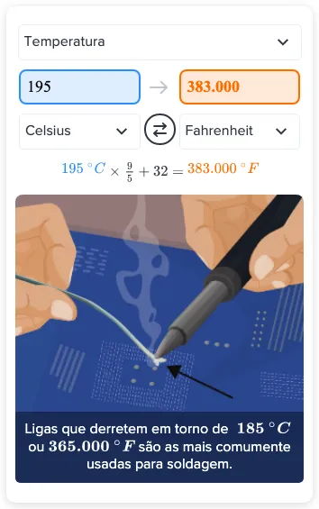 Converter 195 graus Celsius em Fahrenheit - etapas & exemplos | CK-12 ...