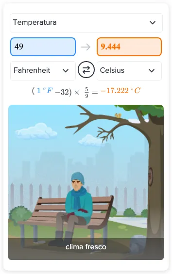Respuestas de Flexi - Convierta 49 grados Fahrenheit a Celsius. | CK-12 ...