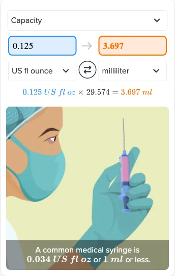 Flexi answers - How many milliliters is 1/8th of an ounce? | CK-12 ...
