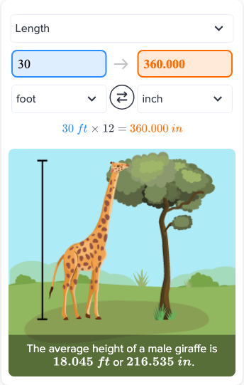 Flexi Answers How Many Inches Are In 30 Feet CK 12 Foundation
