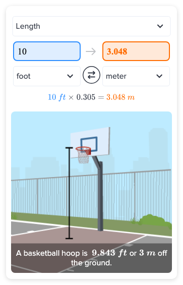 Flexi answers - What is the length of 10 feet in meters? | CK-12 Foundation