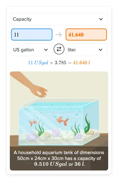 Flexi Answers How Many Litres Are In 11 Gallons CK 12 Foundation