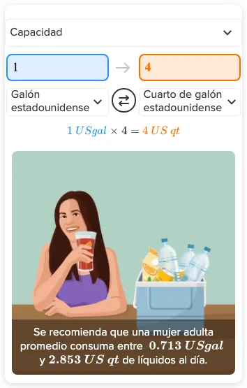 Respuestas de Flexi - ¿Cuántos cuartos hay en 1 galón estadounidense