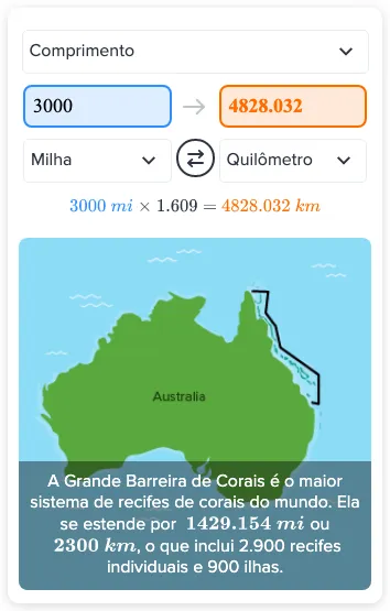 Respostas do Flexi - Converta 3000 milhas em quilômetros. | CK-12 ...