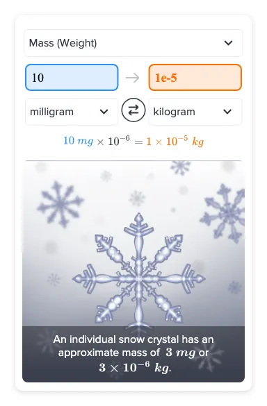Flexi answers - How many kilograms are 10 milligrams? | CK-12 Foundation