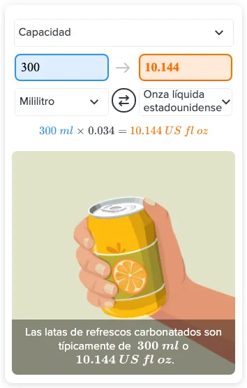 Respuestas de Flexi - ¿Cuántas onzas hay en 300 mililitros? | CK-12