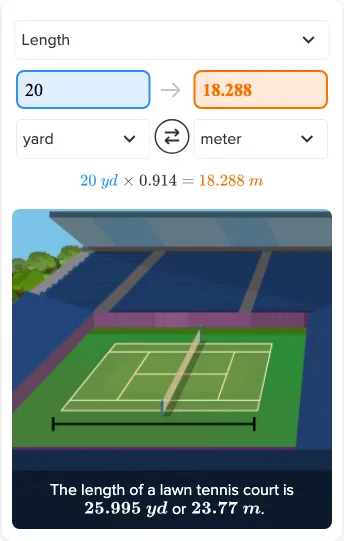 Flexi answers - What is the length of 20 yards in meters? | CK-12 ...